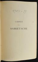 Photo 5 : CARNET DE LA SABRETACHE DE 1910 À 1914.