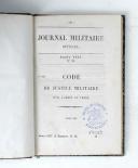 Photo 1 : Journal militaire officiel année 1857 