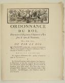 ORDONNANCE DU ROI, pour mettre le Régiment d'Infanterie d'Eu sous le nom de Nivernois. Du 5 août 1775. 2 pages