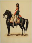 Photo 1 : ROUSSELOT Lucien AQUARELLE ORIGINALE, DRAGON, RÉGLEMENT DE 1812 PAR BARDIN.