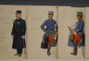 LUCIEN ROUSSELOT - STUDIES IN DRAWING AND INK ON THE UNIFORMS OF THE THIRD REPUBLIC: original studies, Early 20th century. 33386