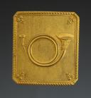 PLAQUE DE CEINTURON D'OFFICIER DE CHASSEURS À CHEVAL, modèle 1843, Monarchie de Juillet. 33826