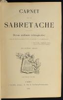 Photo 4 : CARNET DE LA SABRETACHE DE 1896 À 1906.