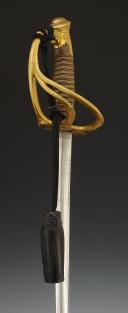 Photo 7 : LIGHT CAVALRY OFFICER'S SABER, model 1822, Second Empire, complete with strap and belt. 27059-1