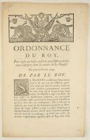 Photo 1 : ORDONNANCE DU ROY, pour régler un habit uniforme aux Officiers Généraux employez dans les armées de Sa Majesté. Du premier février 1744. 2 pages