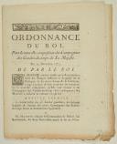 Photo 1 : ORDONNANCE DU ROI, pour la nouvelle composition des Compagnies des Gardes-du-corps de Sa Majesté. Du 15 décembre 1775. 8 pages