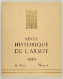 Revue historique de l'armée, 15e Année 1959