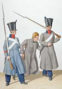 Photo 2 : 1830. Compagnies de Discipline. Caporal, Prisonnier, Fusilier