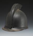 Photo 3 : CASQUETTE DE FEU, ou CASQUE D'INCENDIE EN TÔLE, Second Empire. 24501