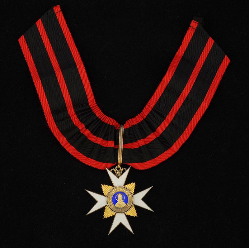 CROIX DE COMMANDEUR DE L ORDRE DE SAINT SYLVESTRE ET DE L PERON D OR 
