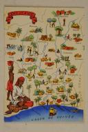 Carte postale mise en couleurs représentant la région du «COTE D'IVOIRE».