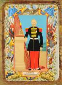 Colored photograph of a Voltigeur of the Guard in Model 1860 uniform, Second Empire. 27736