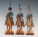 CHASSEURS À CHEVAL PREMIER EMPIRE : SOLDATS DE STRASBOURG FIGURINE DE CARTE EN CARTON gouaché par la famille WURTZ, deuxième tiers du XIXème siècle, vers 1815-1848.  31156-22