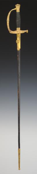 Photo 2 : OFFICER'S SWORD OF FIREFIGHTERS, chisel-cut model type 1831, July Monarchy. 30205.