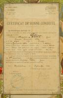 Photo 3 : CERTIFICATE OF GOOD CONDUCT OF BRIGADIER JEAN POTIER, OF THE 5TH HUSSARD REGIMENT 1903, Third Republic. 27778
