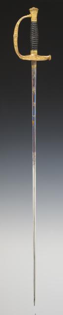 Photo 3 : OFFICER'S SWORD OF FIREFIGHTERS, chisel-cut model type 1831, July Monarchy. 30205.