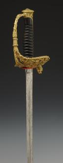 Photo 3 : SABRE D'OFFICIER DE MARINE vers 1840, modèle dérivé du 1837, Monarchie de Juillet, vers 1845. 32641
