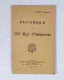 Photo 1 : Historique du 278ème Régiment d’Infanterie 