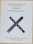 " Tableaux et Miniatures à sujet Militaires, Armes, Souvernirs historiques " - Hotel Drouot - Paris - Le vendredi 28 novembre 1969