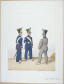 1830. Compagnies de Discipline. CapoTambour, Fourrier, Pionnier
