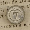 BOUTON D'OFFICIER DU 7ème RÉGIMENT DE DRAGONS, Restauration. 20737-58