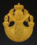 PLAQUE DE SHAKO D'OFFICIER D'INFANTERIE DE LIGNE, modèle 1816, Restauration. 32795