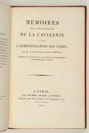 Photo 1 : PREVAL Mémoires sur l'organisation de la cavalerie et sur l'administration des corps. 