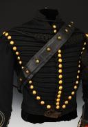 Photo 2 : DOLMAN, CORDON RAQUETTES, GIBERNE ET SABRETACHE DE LIEUTENANT DU 7ème RÉGIMENT DE HUSSARDS en tenue de campagne, vers 1845, Monarchie de Juillet. 33607
