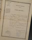 Photo 3 : LOT OF THREE DOCUMENTS AWARDED TO COSTES PIERRE AND COSTES ALEXIS, born in Estaing (Aveyron). 18999-17