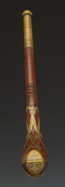 Photo 5 : OPIUM PIPE IN WOOD AND BRASS, First half of the 19th century. 33715