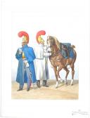 Photo 1 : 1820. Carabiniers de Monsieur. Officier, Carabinier.