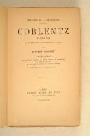 DAUDET. Coblentz. 1789-1793.