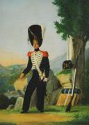 Photo 2 : HUILE SUR TOILE GRENADIER D'INFANTERIE DE LA GARDE ROYALE, Restauration (1816-1830)