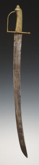 Photo 2 : INFANTRY SABER OF A REGIMENT OF FOOT GRENADIERS, known as a briquet, model 1776, Revolutionary period. Item number 28816.