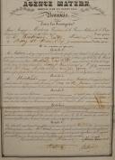 Photo 3 : CONTRAT ENTRE LA BOURSE MILITAIRE DE L'OISE ET BERTRAND Victor Jean Baptiste, classe 1844, signé le 27 mars 1846. 18999-18