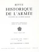 Photo 3 : REVUE HISTORIQUE DE L’ARMÉE : LES CHASSEURS A PIED -  Cl P.LYET