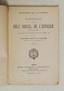 Photo 3 : Le Cl EBENER – Conférences sur le rôle social de l’officier faites en 1901