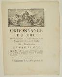 Photo 1 : ORDONNANCE DU ROI, pour la suppression des deux Compagnies des Mousquetaires de la Garde du Roi. Du 15 décembre 1775. 3 pages