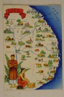 Photo 1 : Carte postale mise en couleurs représentant la région du «LAOS ANNAM REGION SUD».