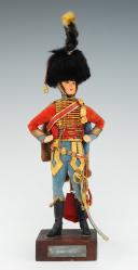 Photo 1 : MARCEL RIFFET - HUSSARD PREMIER EMPIRE : figurine habillée, XXème siècle. 26432