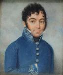 JOSEPH ARMAND, COMMISSAIRE DES GUERRES : Portrait miniature, Premier Empire. 30118