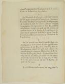Photo 2 : ORDONNANCE DU ROI, pour la suppression des deux Compagnies des Mousquetaires de la Garde du Roi. Du 15 décembre 1775. 3 pages