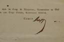 Photo 2 : Great Army - 10th Corps. APPOINTMENT OF JEAN-FRANÇOIS PONCHON as a Second Lieutenant in the 4th Light Infantry Regiment, Dantzic on December 12, 1813 (or 1815?). 18906-6