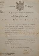 Photo 2 : Spanish Army. APPOINTMENT OF MR. MARTIN, Assistant Surgeon-Major, TO THE POSITION OF SURGEON-MAJOR AT THE 64th LINE REGIMENT, July 16, 1813. 18999-23