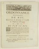 Photo 1 : ORDONNANCE PROVISOIRE DU ROI, concernant la formation & la solde de l'Infanterie Étrangère. Du 12 juillet 1784. 32 pages