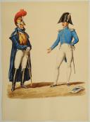 Photo 1 : ROUSSELOT Lucien AQUARELLE ORIGINALE, 2ème RÉGIMENT DE CARABINIER, RÉGLEMENT DE 1812 PAR BARDIN.