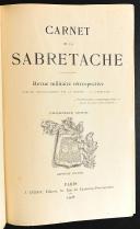 Photo 1 : CARNET DE LA SABRETACHE 1908.
