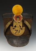 SHAKO DU 79ème RÉGIMENT DE FUSILIERS D'INFANTERIE DE LIGNE, modèle 1812, Premier Empire. 4227