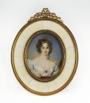 PORTRAIT MINIATURE REPRÉSENTANT UNE FEMME, XIXème siècle. Fabrication début XXème siècle. 33711