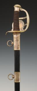 Photo 2 : SABRE D'OFFICIER DE MOUSQUETAIRES DE LA MAISON MILITAIRE DU ROI, 2ème COMPAGNIE (Mousquetaires noirs), modèle 1814, Restauration. 30051